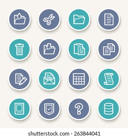 Document web icons set