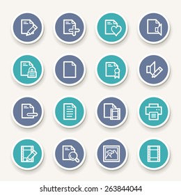 Document web icons set