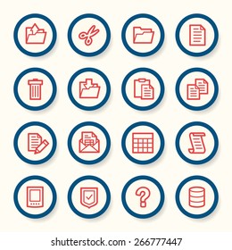 Document web icons set