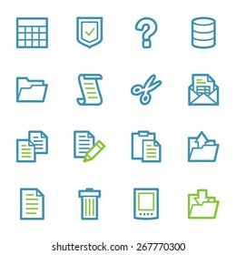 Document web icons set