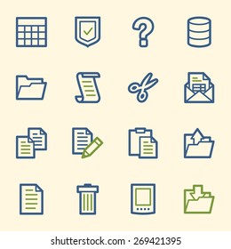 Document web icons set