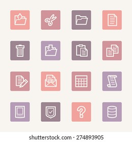 Document web icons set