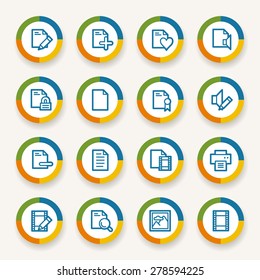 Conjunto de iconos web de documentos