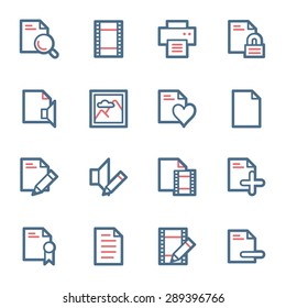 Document web icons set