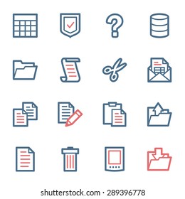 Document web icons set