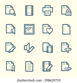 Document web icons set