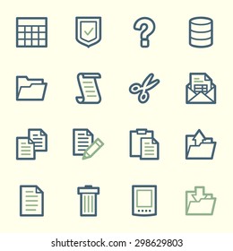 Document web icons set