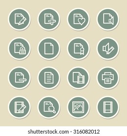 Document web icons set