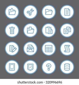 Document web icons set
