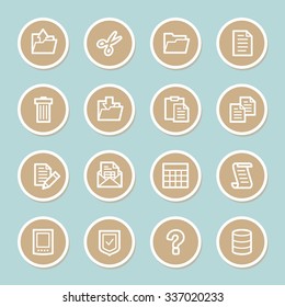 Document web icons set