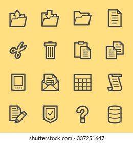 Document web icons set