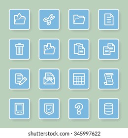 Document web icons set