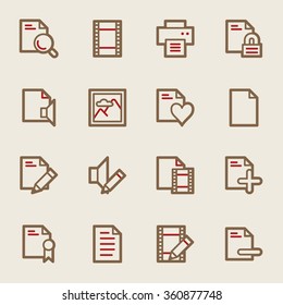Document web icons set