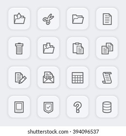 Document web icons set