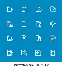 Document web icons set