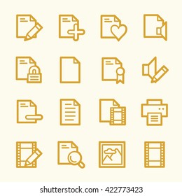 Document web icons set