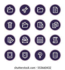 Document web icons set