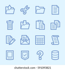 Document web icons set