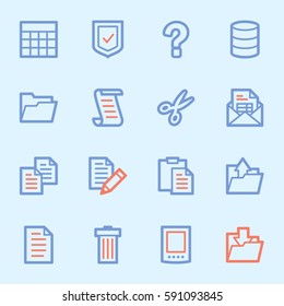 Document web icons set