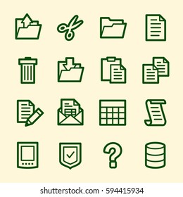 Document web icons set
