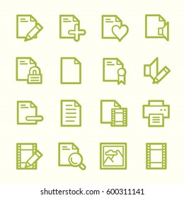 Document web icons set