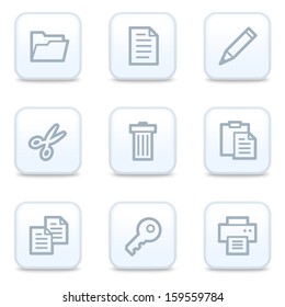 Document web icons, square buttons