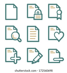 Document web icons, two color series