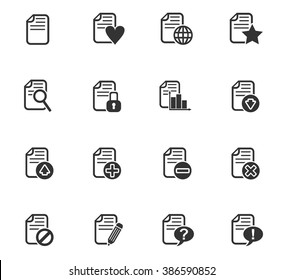 document web icons for user interface design