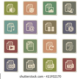 document web icons for user interface design