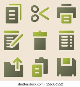 Document web icons vintage color series