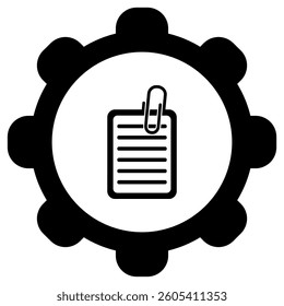 Document and wheel on white