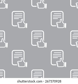 Document white and black seamless pattern for web design. Vector symbol