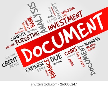 DOCUMENT word cloud, business concept 