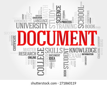 DOCUMENT word cloud, business concept