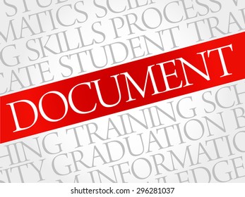 DOCUMENT word cloud, business concept