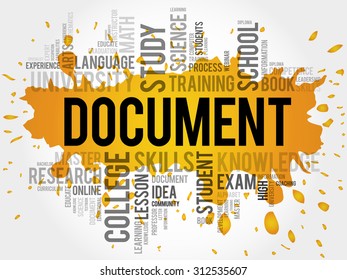DOCUMENT word cloud, business concept