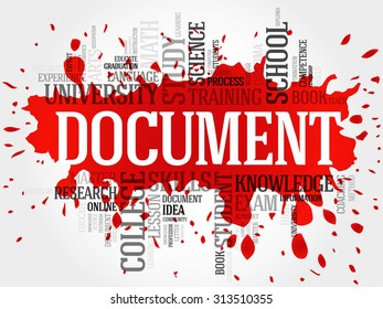 DOCUMENT word cloud, business concept