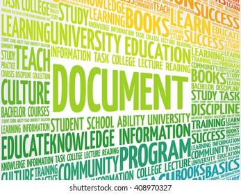 DOCUMENT word cloud, business concept