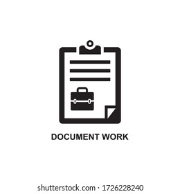 DOCUMENT WORK ICON , BUSINESS ICON