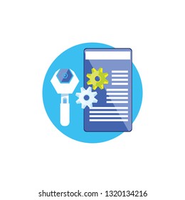 document with wrench setup