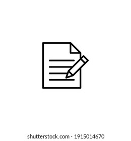 Document write icon vector for computer, web and mobile app 