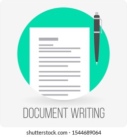 Document Writing and other icon concept