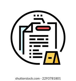 documentary evidence crime color icon vector. documentary evidence crime sign. isolated symbol illustration