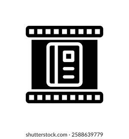 Documentary Glyph Icon. Documentary Icon