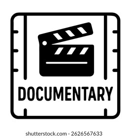 documentary icon on white background vector
Vector movie icon