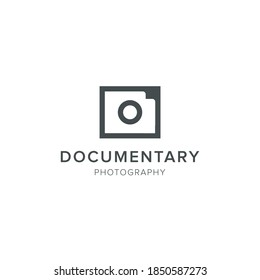Icono del vector del logotipo de la fotografía documental