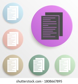 documentation badge color set. Simple glyph, flat vector of web icons for ui and ux, website or mobile application
