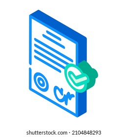 documentation compliance isometric icon vector. documentation compliance sign. isolated symbol illustration