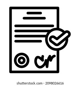 documentation compliance line icon vector. documentation compliance sign. isolated contour symbol black illustration