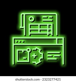 servicio de entrega de documentación de neon light sign vector. ilustración de servicio de entrega de documentación